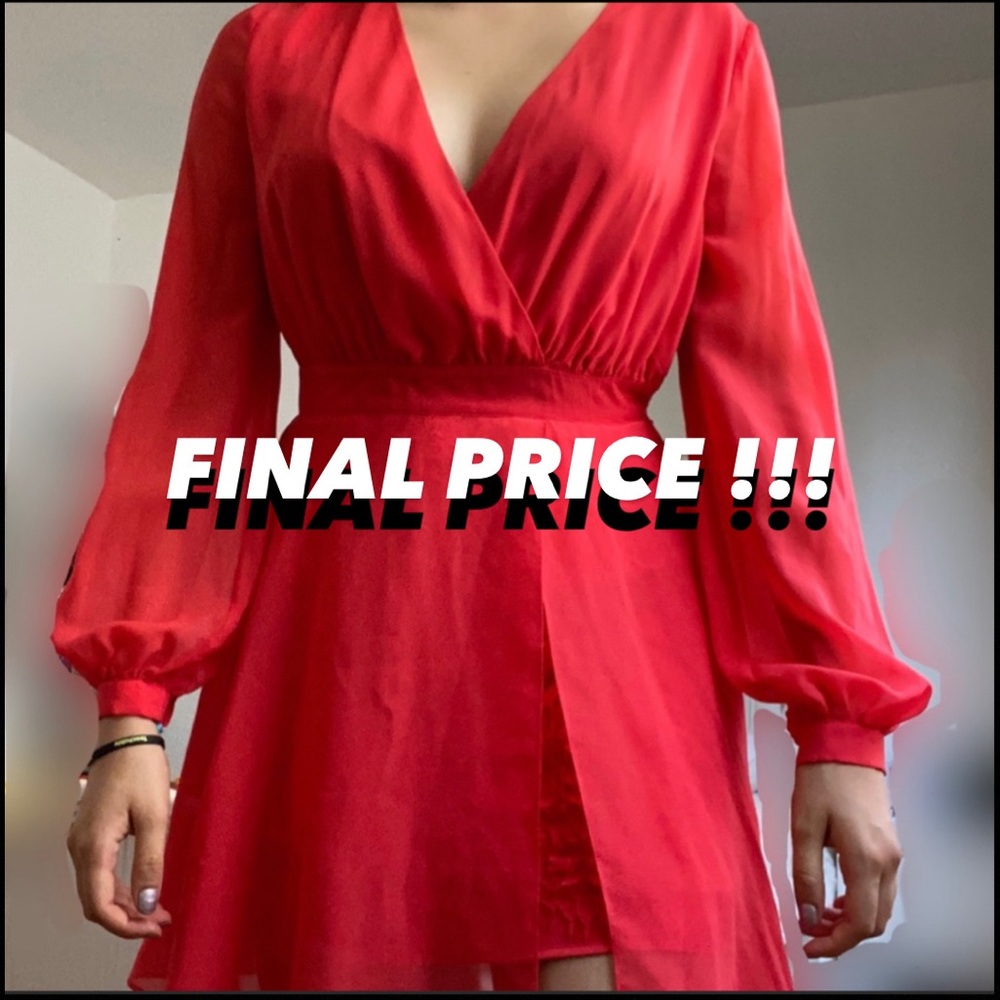 Red/Orange Bebe Mini Dress